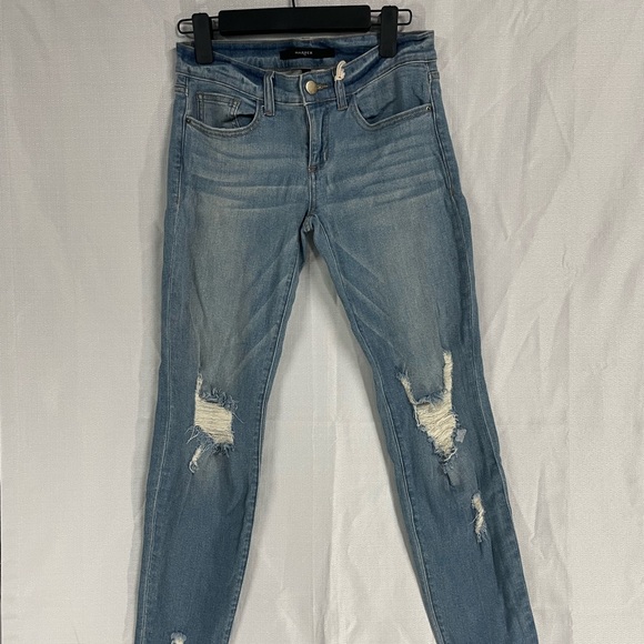 NWT Mid Rise blue distressed jeans -  size 26 - Picture 2 of 6